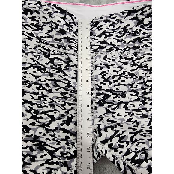 Calvin Klein Performance Leggings Womens L Black Gray White Ombre High Rise Crop - Picture 7 of 10
